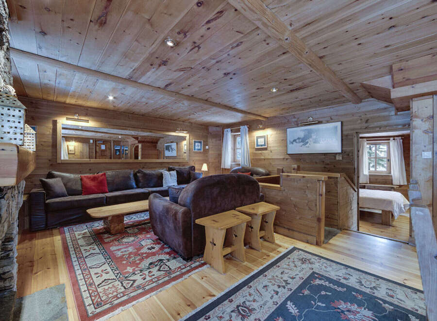 Step into rustic elegance with this stunning cabin-style living space.