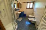 This charming bathroom features a modern shower, a stylish sink, and a convenient toilet.