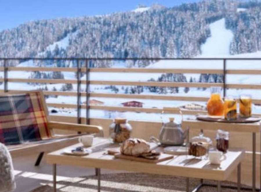 Luxury chalet with breathtaking mountain views.