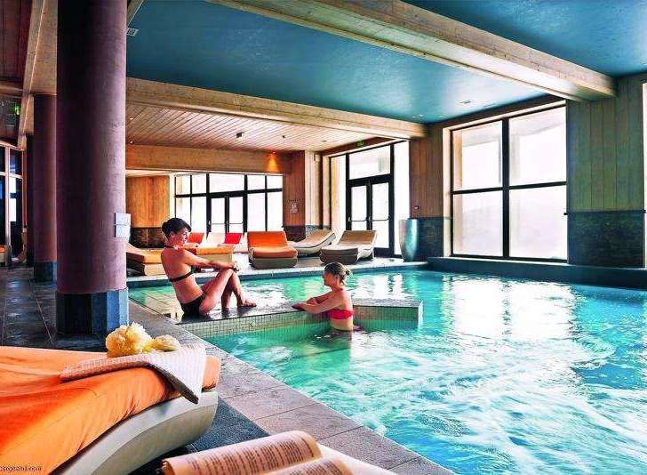 Relax and rejuvenate in this luxurious spa, featuring a stunning indoor pool.