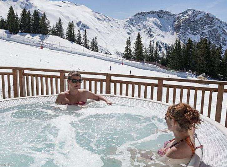 Enjoy a luxurious spa experience with breathtaking mountain views.