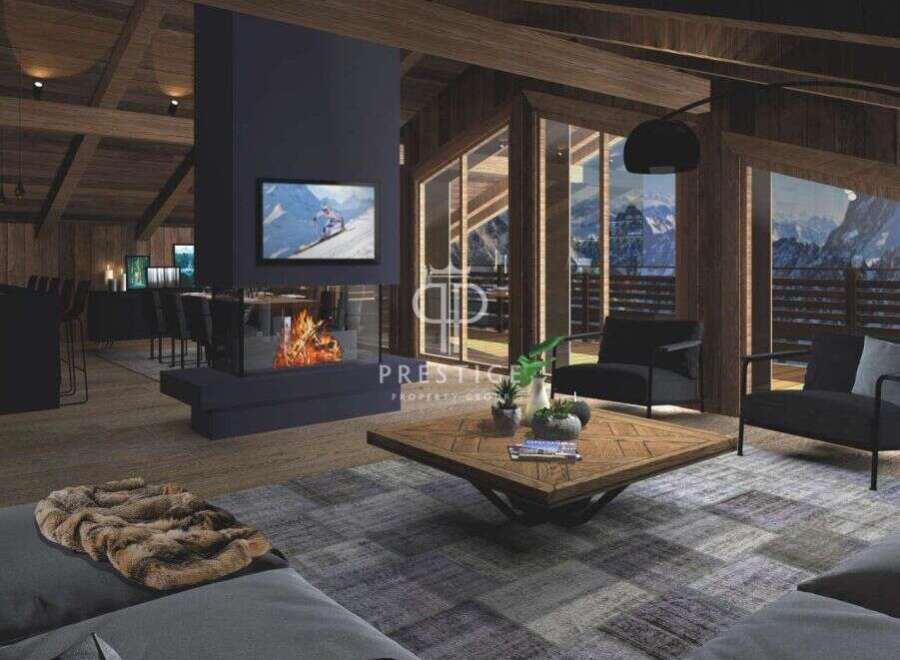 Experience luxury living in this stunning chalet with breathtaking mountain views.
