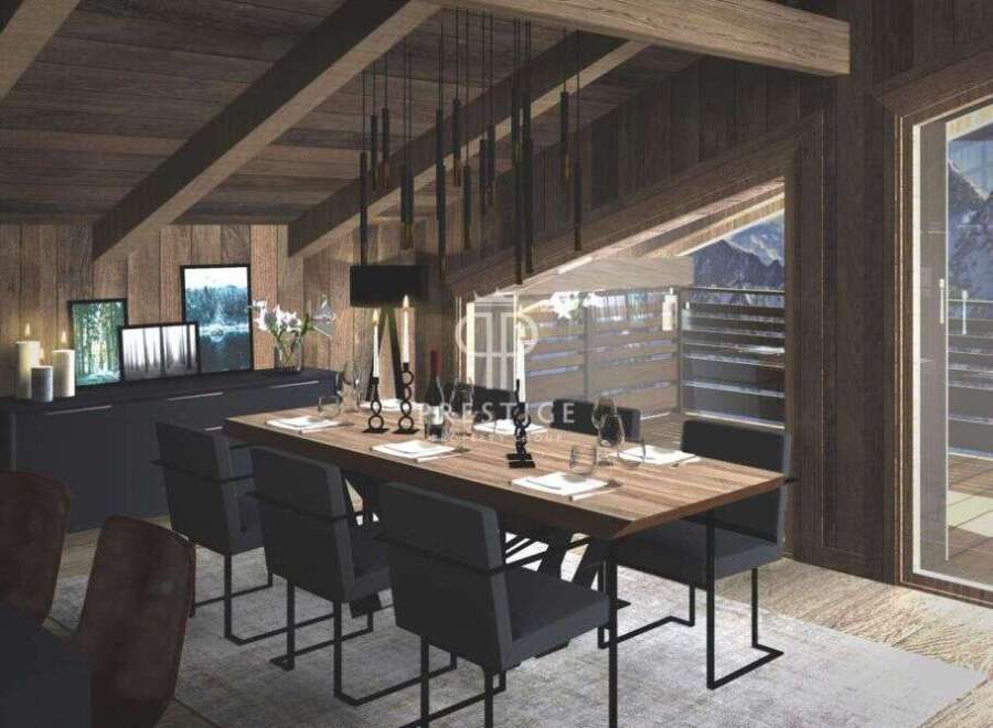 Experience luxury living in this stunning property, featuring a beautifully designed dining area.