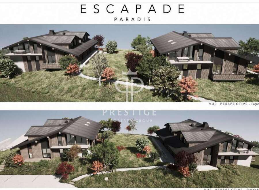 Discover "Escapade Paradis," a stunning property showcasing modern architectural design.
