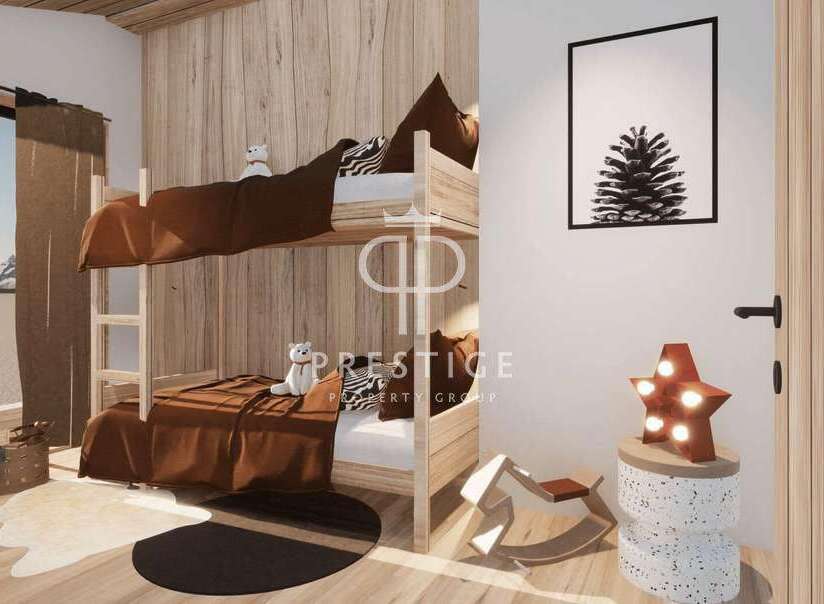 Discover the charm of this cozy bedroom, featuring a stylish bunk bed perfect for family or guests.