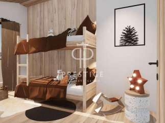 Discover the charm of this cozy bedroom, featuring a stylish bunk bed perfect for family or guests.