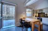 Discover a stunning property with a modern kitchen and dining area.