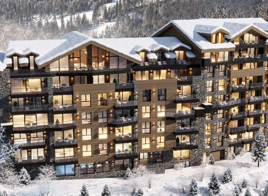 Luxury ski-in/ski-out apartments in a stunning mountain setting.