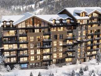 Luxury ski resort apartments with stunning mountain views.