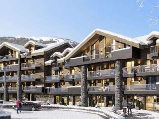 Nestled in a snow-covered mountain setting, Steamboat Lodge offers luxurious accommodations with stunning views.