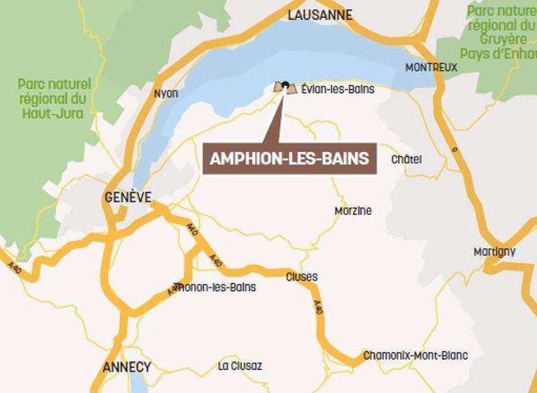 Explore the stunning region of Amphion-les-Bains, nestled near the picturesque Évian-les-Bains.