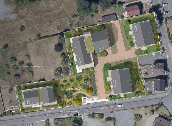 Discover a modern residential development featuring contemporary architecture and lush landscaping.