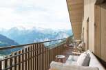 Experience breathtaking mountain views from this luxurious balcony.