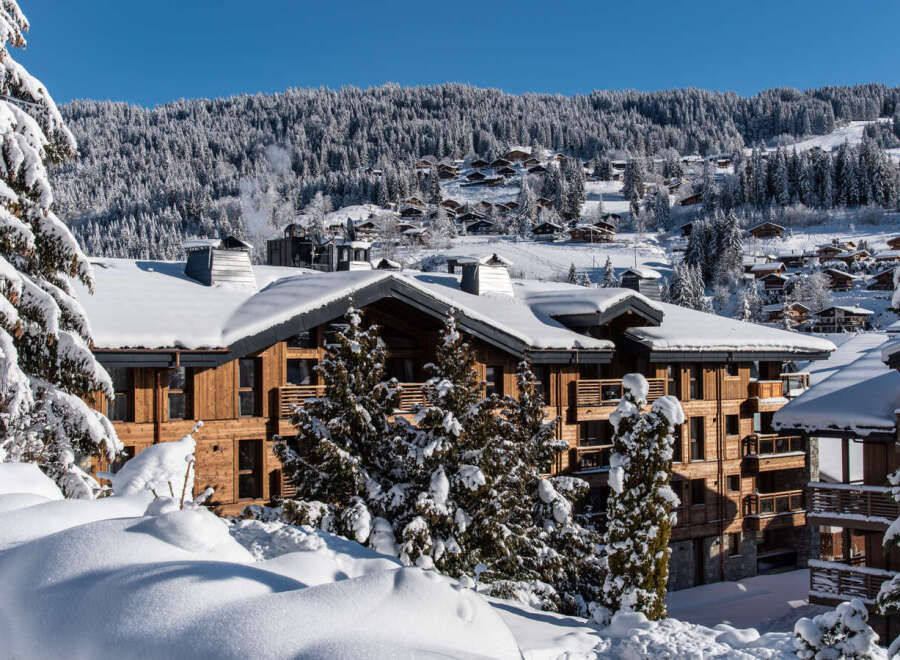 Nestled in a snow-covered mountainside, this stunning chalet offers breathtaking views and luxurious accommodations.