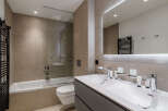 Step into luxury with this modern bathroom design.