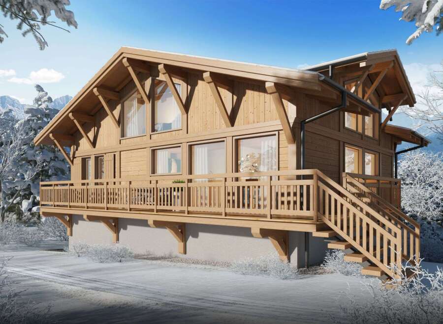 Escape to a winter wonderland in this stunning wooden chalet.