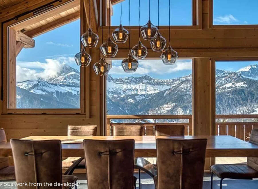 Experience breathtaking mountain views from this stunning property.