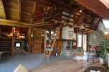Step into a rustic haven with this stunning wooden interior.