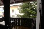 Enjoy stunning views from this charming balcony.