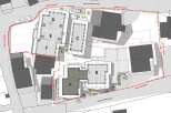 This property features multiple chalets (C, D, E, F) with garages and parking.