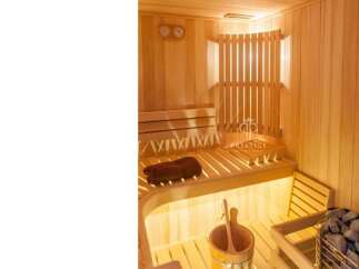 Step into a world of relaxation and rejuvenation with this stunning sauna.