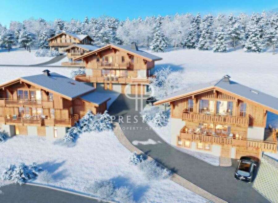 Discover luxurious chalets nestled in a winter wonderland.
