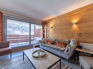 Discover a cozy living space with stunning mountain views.