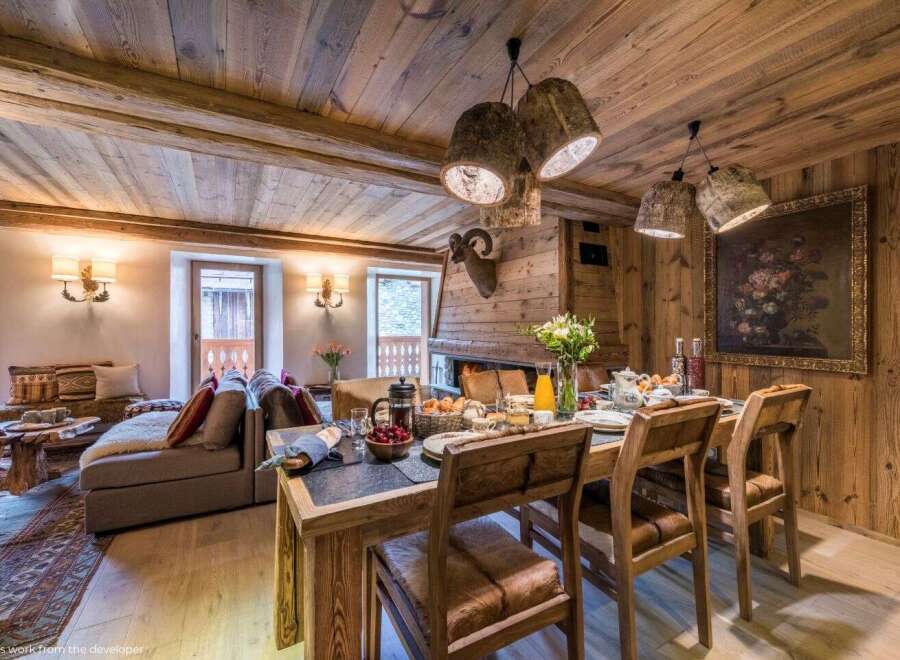 Experience rustic elegance in this stunning chalet.