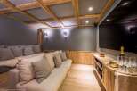Experience luxury in this stunning home theater.