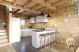 Step into rustic charm with this cozy cabin-style kitchen.