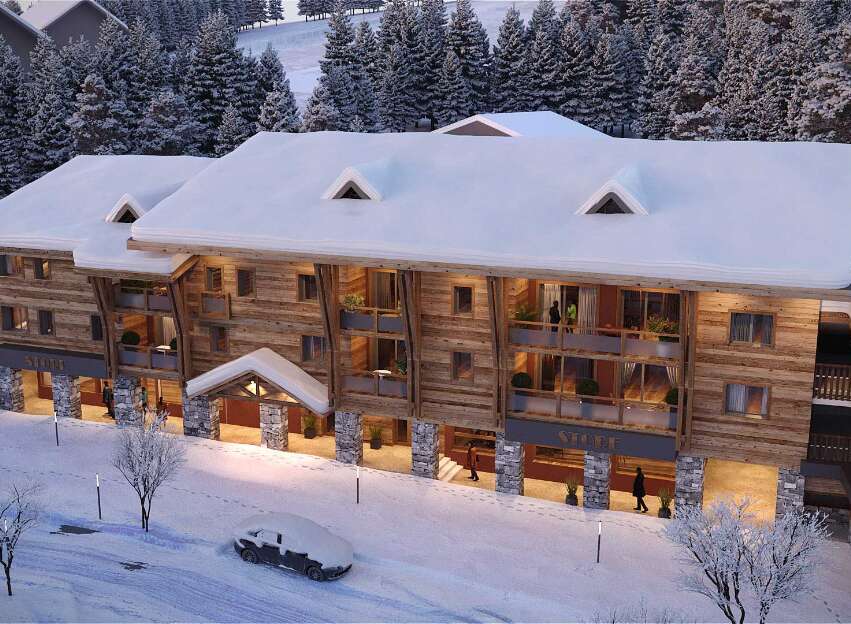 Experience the ultimate winter getaway at this stunning ski lodge.
