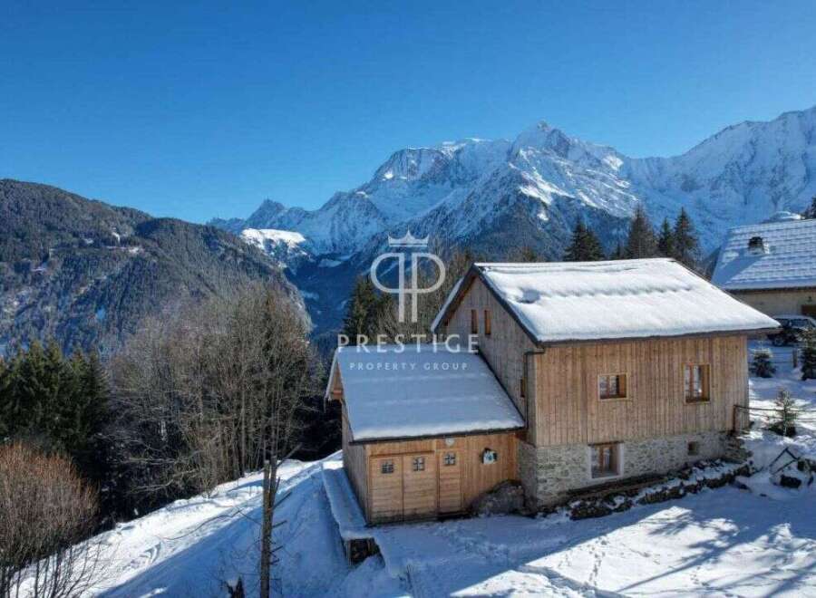 Discover a stunning mountain chalet nestled in a picturesque winter wonderland.