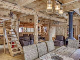 Experience rustic charm in this stunning wooden cabin.