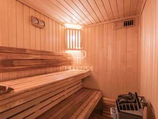 Step into relaxation with this stunning sauna.
