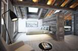 Experience rustic elegance in this stunning bedroom.