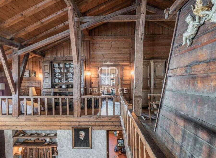 Experience rustic elegance in this stunning wooden chalet.