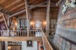 Experience rustic elegance in this stunning wooden chalet.
