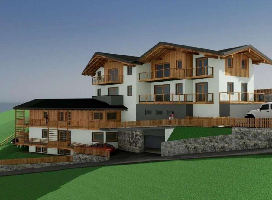 Discover your dream home! This stunning property boasts a modern design with a touch of rustic charm, featuring beautiful wooden accents and spacious balconies.