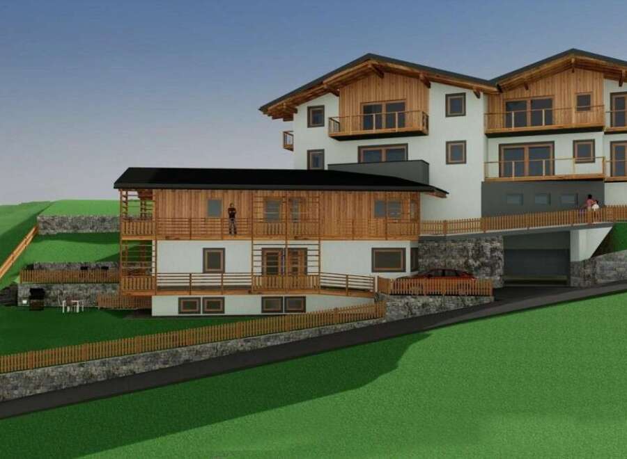 Discover your dream home! This stunning property boasts a modern design with a touch of rustic charm, featuring wooden accents and spacious balconies.