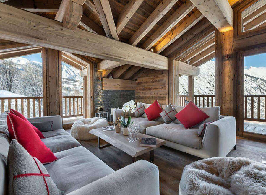 Experience the ultimate luxury in this stunning chalet, boasting breathtaking mountain views.