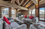 Experience the ultimate luxury in this stunning chalet, boasting breathtaking mountain views.