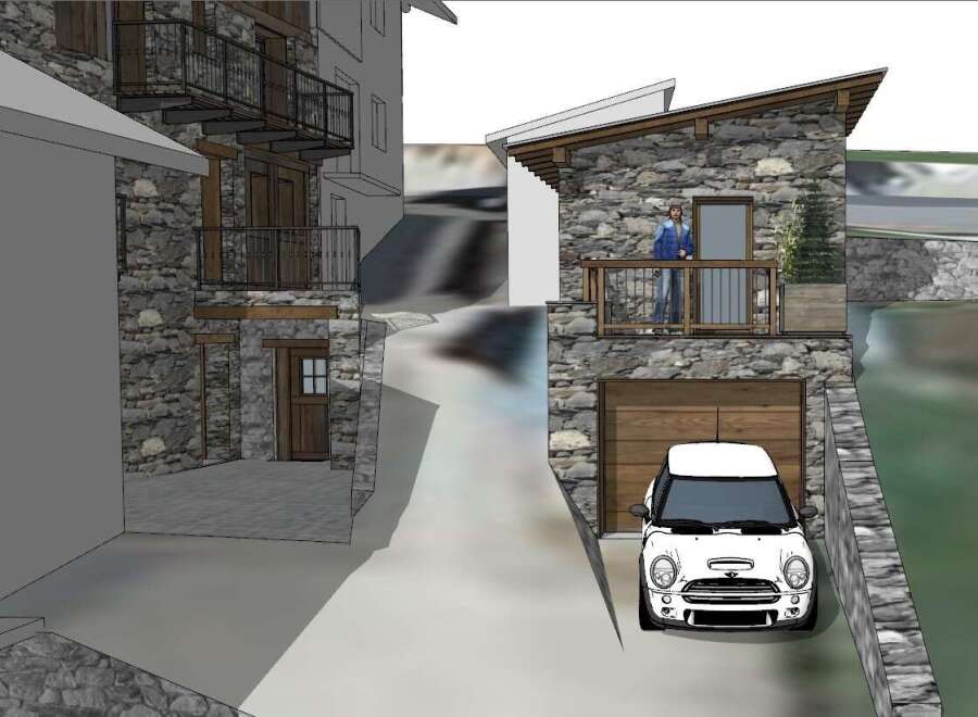 Discover a charming stone-built property with a unique architectural design.
