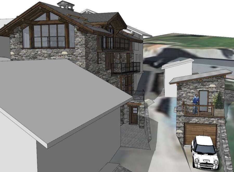 Discover a stunning stone-clad property with a charming alpine aesthetic.
