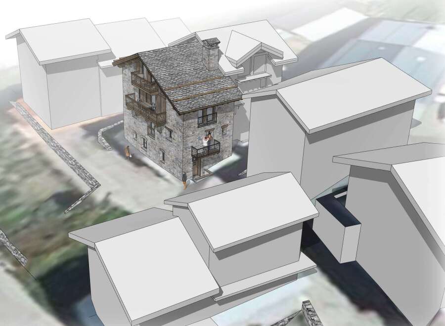 Discover the charm of this stunning property, featuring a unique stone facade and multiple balconies.