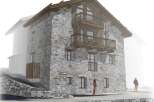 This stunning stone house boasts a charming rustic design, perfect for a cozy retreat.