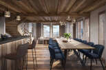 Experience luxury living in this stunning property featuring a rustic wooden ceiling and floors, creating a warm and inviting atmosphere.