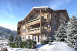 Experience the charm of this stunning wooden chalet nestled in a winter wonderland.
