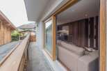 Enjoy stunning views from this modern apartment with a balcony.