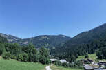 Discover the beauty of this stunning mountain property, nestled amidst lush greenery and towering trees.