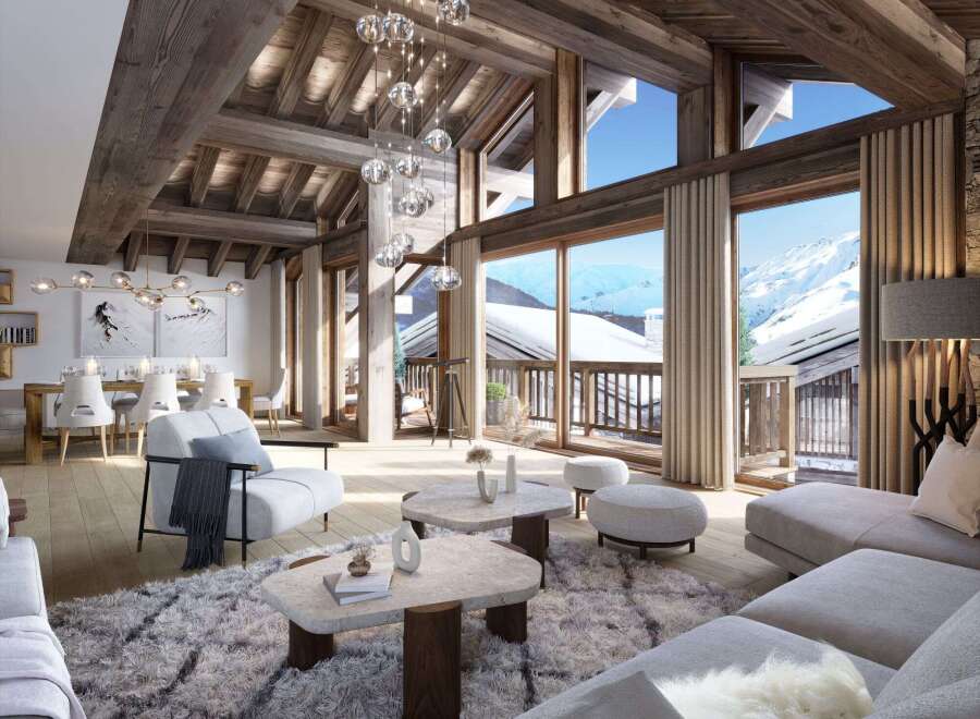 Experience luxury living in this stunning chalet, boasting breathtaking mountain views.